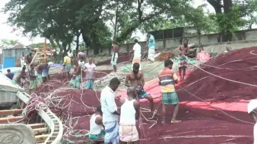 নিষেধাজ্ঞার ১ মাস পার হলেও প্রণোদনার চাল পায়নি ভোলার জেলেরা