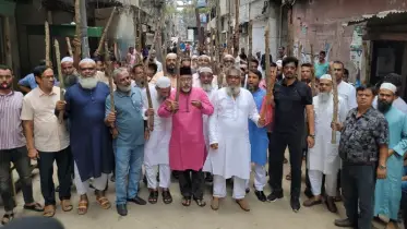 নারায়ণগঞ্জে চুরি ডাকাতি ছিনতাই চাদাঁবাজি ঠেকাতে হোসিয়ারী ব্যবসায়ীদের