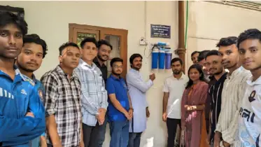 তিতুমীর কলেজে বিশুদ্ধ খাবার পানির ফিল্টার স্থাপন ছাত্রদল নেতার