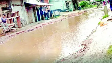 যশোরের চৌগাছা-পুড়াপাড়া সড়কের বেহাল দশা