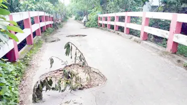 দেলদুয়ারে সেতুতে গর্ত