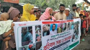 হোমনায় ছাত্রদল কর্মী মুন্সী পলাশের উপর সন্ত্রাসী হামলার প্রতিবাদে মানববন্ধন ও প্রতিবাদ সভা অনুষ্ঠিত