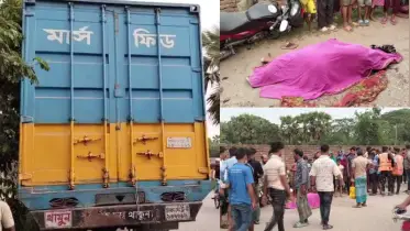 গাজীপুরে কাভার্ডভ্যান চাপায় মা নিহত, ছেলে আহত 