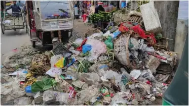 বড়লেখা পৌর মার্কেটের পাশে ময়লার ভাগাড়, দুর্গন্ধে অতিষ্ঠ শিক্ষার্থী, পথচারী ও ব্যবসায়ীরা