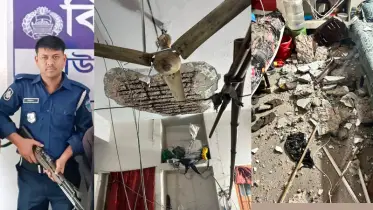 দাউদকান্দি মডেল থানার ছাঁদ ধসে পুলিশ সদস্য আহত 