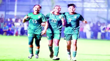 শান্তির হ্যাটট্রিকে বাংলাদেশের জয়