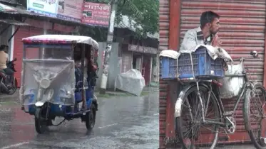 কুড়িগ্রামে বৃষ্টিতে জনজীবনে বিপর্যয়