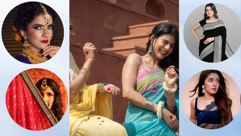 তরুণীদের জন্য প্লেইন শাড়িতে ঝলমলে লুক তরুণীদের জন্য প্লেইন শাড়িতে ঝলমলে লুক