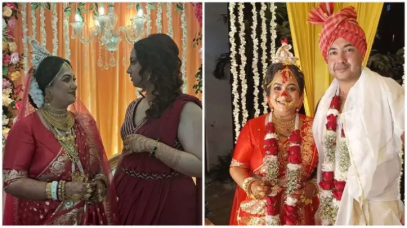 মাকে বিয়ের পিঁড়িতে বসালেন কন্যা মাকে বিয়ের পিঁড়িতে বসালেন কন্যা