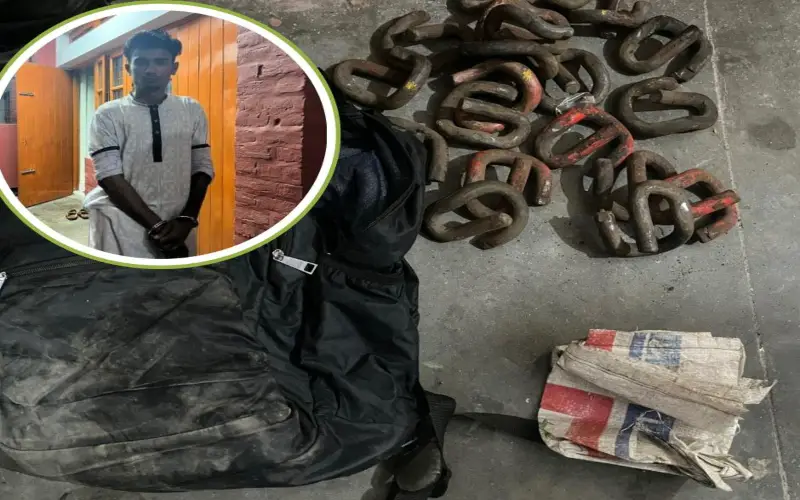 রেললাইনের ক্লিপ চুরির দায়ে বাকৃবিতে আটক ১ রেললাইনের ক্লিপ চুরির দায়ে বাকৃবিতে আটক ১