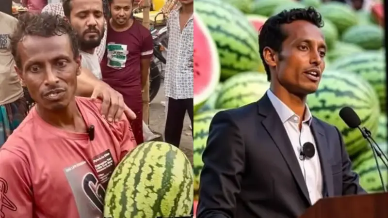 তরমুজ বিক্রেতা রনির মিলিনিয়র ছবি ভাইরাল যা বলছে ফ্যাক্টচেক তরমুজ বিক্রেতা রনির মিলিনিয়র ছবি ভাইরাল যা বলছে ফ্যাক্টচেক