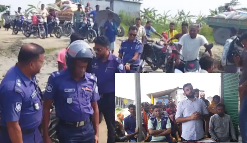 জনকণ্ঠে সংবাদ প্রকাশের পর সয়াবিন লুট ঠেকাতে রায়পুরে এএসপির নেতৃত্বে সচেতনতামূলক মহড়া জনকণ্ঠে সংবাদ প্রকাশের পর সয়াবিন লুট ঠেকাতে রায়পুরে এএসপির নেতৃত্বে সচেতনতামূলক মহড়া