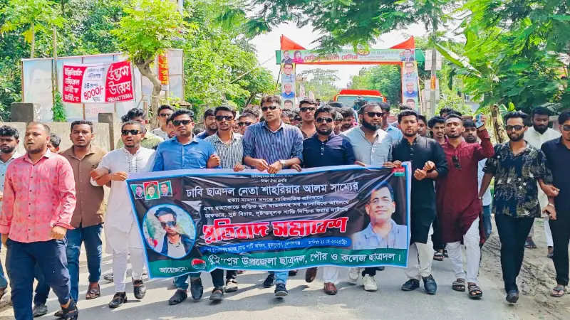 সাম্য হত্যার বিচার চেয়ে মুকসুদপুরে ছাত্রদলের বিক্ষোভ সাম্য হত্যার বিচার চেয়ে মুকসুদপুরে ছাত্রদলের বিক্ষোভ