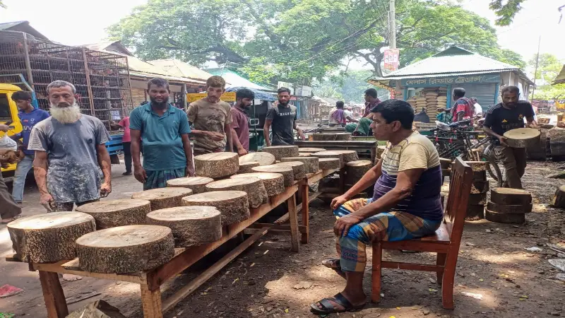 কোরবানি এলেই মাংস কাটার খাটিয়া বিক্রি করেন সুজা মিয়া