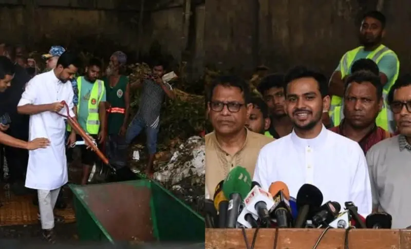 রাজধানীর পরিচ্ছন্নতা কার্যক্রম সরেজমিনে পরিদর্শন করেছেন উপদেষ্টা আসিফ মাহমুদ