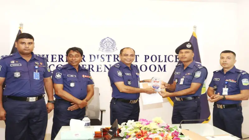 টানা তৃতীয়বারের মতো শেরপুর জেলার শ্রেষ্ঠ ওসি সোহেল রানা টানা তৃতীয়বারের মতো শেরপুর জেলার শ্রেষ্ঠ ওসি সোহেল রানা