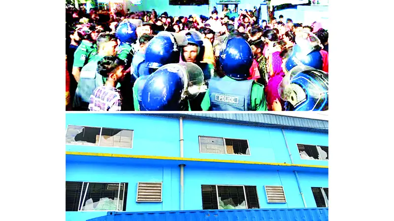 বরিশালে শ্রমিকদের ওপর আনসারের গুলি বরিশালে শ্রমিকদের ওপর আনসারের গুলি