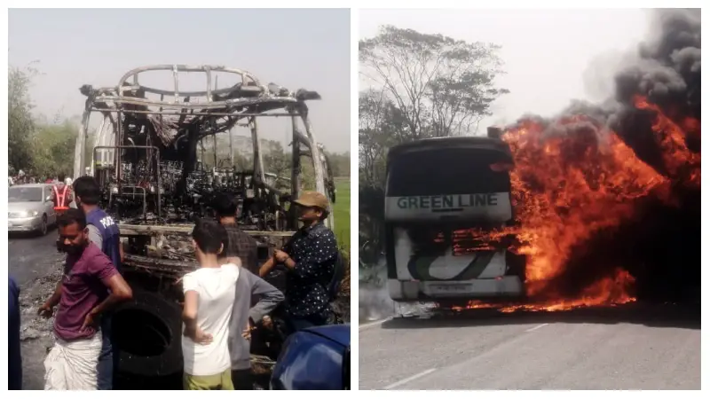 বরিশালে গ্রীন লাইন পরিবহনে ভয়াবহ অগ্নিকান্ড বরিশালে গ্রীন লাইন পরিবহনে ভয়াবহ অগ্নিকান্ড