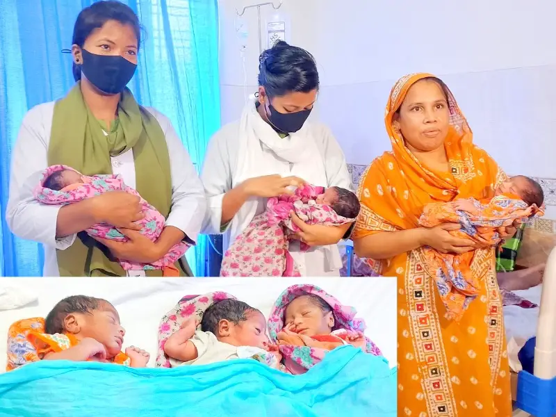 নয় বছরের দাম্পত্যে একসঙ্গে তিন জমজ সন্তানের আলো নয় বছরের দাম্পত্যে একসঙ্গে তিন জমজ সন্তানের আলো