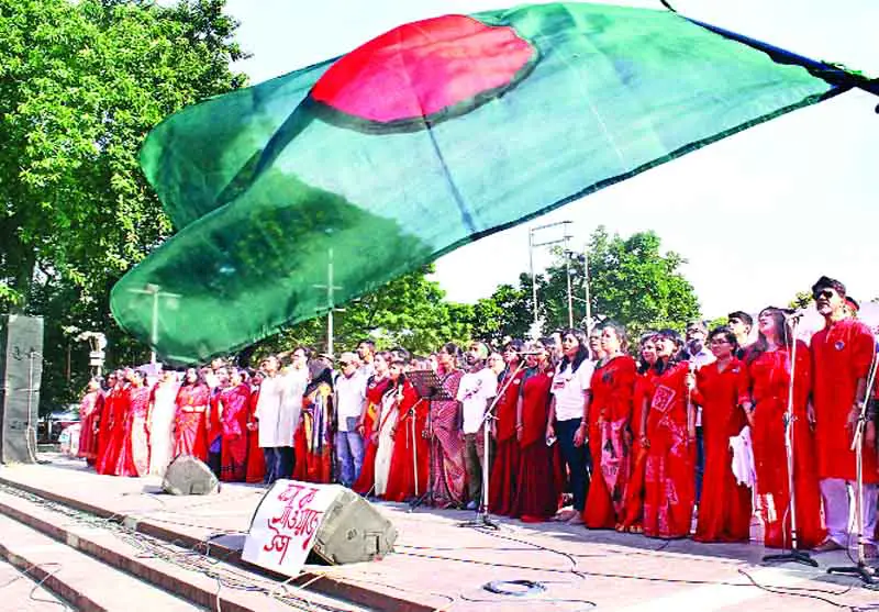 আমার সোনার বাংলা আমি তোমায় ভালোবাসি... আমার সোনার বাংলা আমি তোমায় ভালোবাসি...