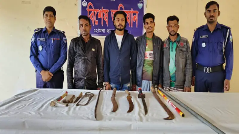 ডাকাতির প্রস্তুতিকালে আন্তঃজেলা ডাকাতদলের ৪সদস্য আটক