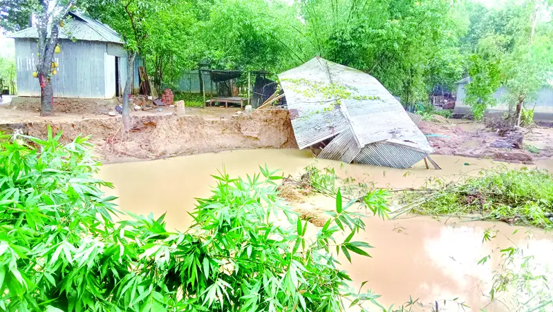মহারশি নদী খনন না করায় বেড়েছে ভাঙন মহারশি নদী খনন না করায় বেড়েছে ভাঙন