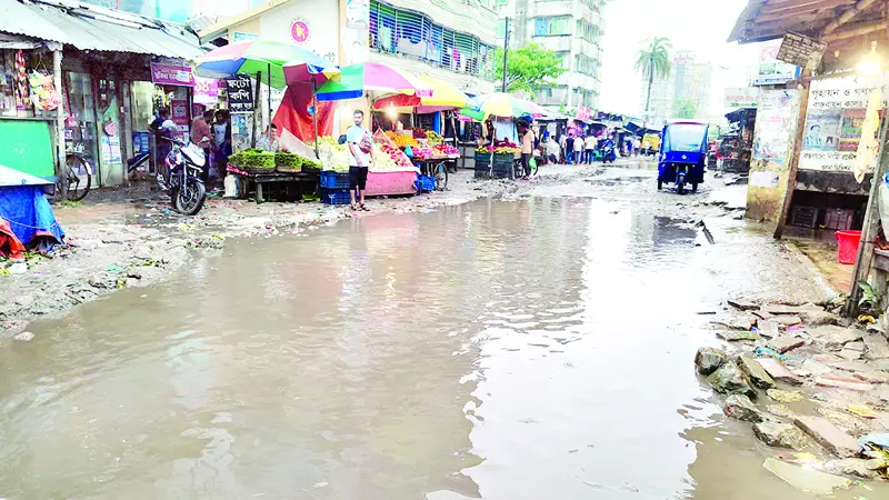 বরিশাল নগরীর অধিকাংশ সড়ক বেহাল বরিশাল নগরীর অধিকাংশ সড়ক বেহাল