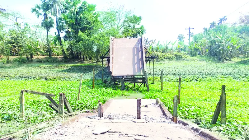 অটোগাড়ির চাপে ভেঙেছে দুই কোটি টাকার সেতু অটোগাড়ির চাপে ভেঙেছে দুই কোটি টাকার সেতু