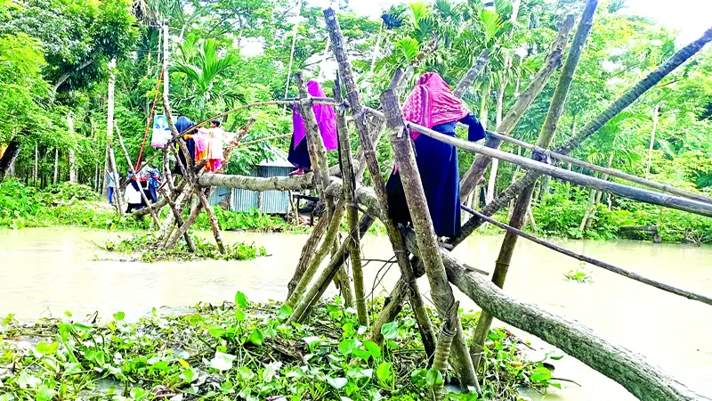 ব্রিজের অভাবে পারাপারে দুর্ভোগ তিন গ্রামের মানুষের ব্রিজের অভাবে পারাপারে দুর্ভোগ তিন গ্রামের মানুষের