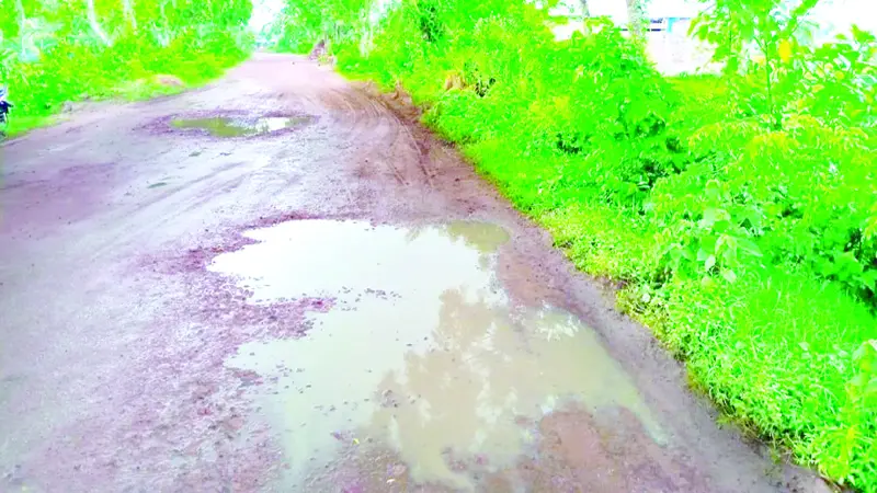 সড়কে খোয়া বিছিয়েই লাপাত্তা ঠিকাদার সড়কে খোয়া বিছিয়েই লাপাত্তা ঠিকাদার