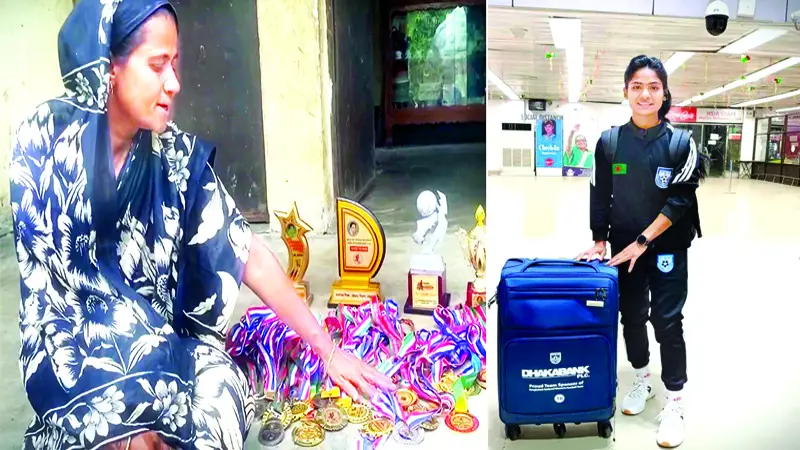 আশ্রয়ণের ঘর থেকে আরিফার ফুটবলার হয়ে ওঠার গল্প আশ্রয়ণের ঘর থেকে আরিফার ফুটবলার হয়ে ওঠার গল্প