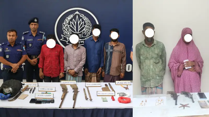 ডাকাতির ২৪ ঘণ্টার মধ্যে গ্রেফতার ৬ ডাকাতির ২৪ ঘণ্টার মধ্যে গ্রেফতার ৬