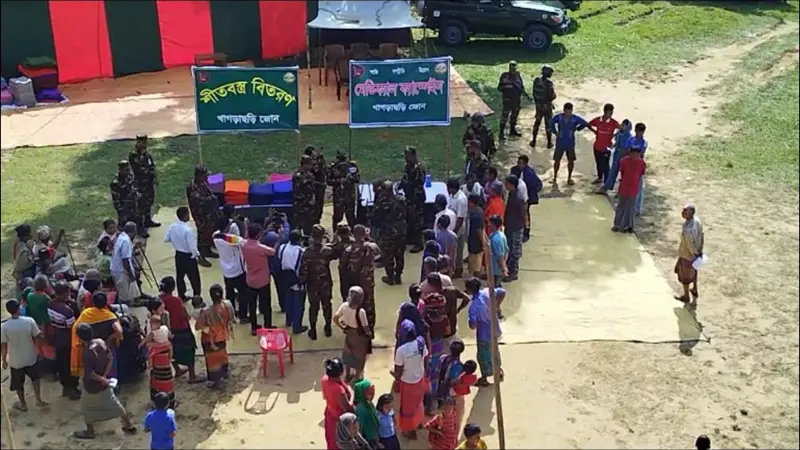 সেনা জোনের উদ্যোগে পানছড়িতে বিনামূল্যে চিকিৎসা সেবা