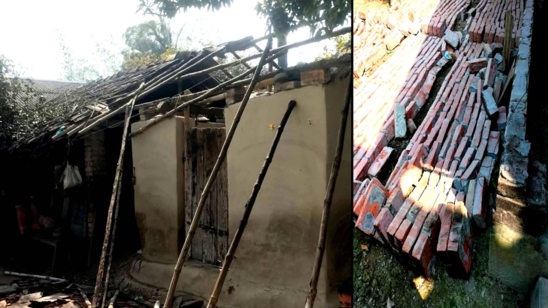 তালায় ভূমিকম্পের আঘাতে ৩ বাড়ি ক্ষতিগ্রস্ত, বহু ভবনে ফাটল