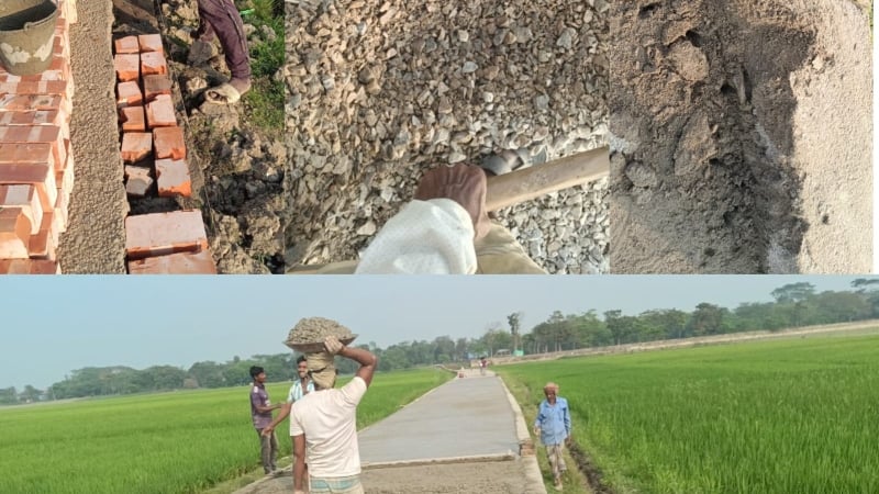 দিরাইয়ে সড়ক উন্নয়ন কাজে অনিয়মের অভিযোগ