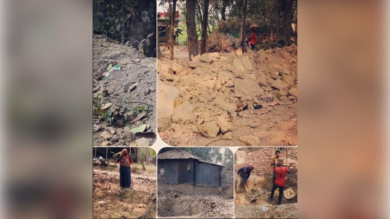 সড়ক নির্মাণে ‘মাটি কেলেঙ্কারি’ ব্যক্তিমালিকানাধীন জমির মাটি সড়কে, ঝুঁকিতে শতাধিক পরিবার