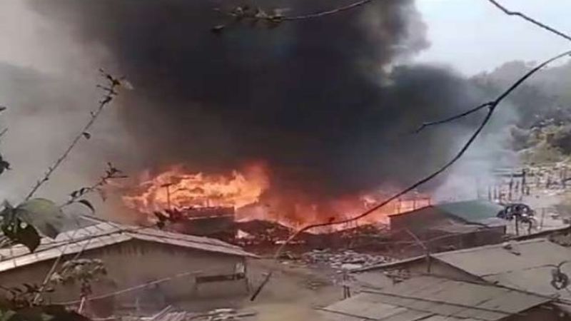 রাঙ্গামাটির জুরাইছড়ির গবছড়ি বাজার পুড়ে ছাই