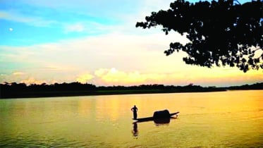 সন্ধ্যা নদীর সৌন্দর্য্য