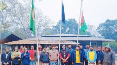 শিবগঞ্জে আওয়ামী লীগের পতাকা উত্তোলন