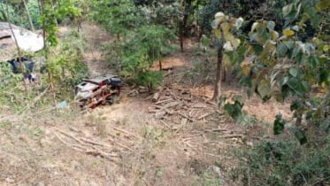 লামায় লাকড়িবোঝাই জিপ খাদে পড়ে নিহত ২, আহত ১