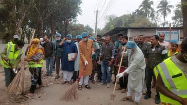 বোদায় ডেঙ্গু-চিকনগুনিয়া প্রতিরোধে পরিচ্ছন্নতা অভিযান ও র‍্যালি