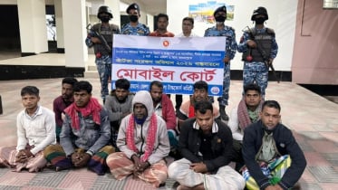 চাঁদপুরে ১২৭ মণ জাটকা জব্দ, ১০ জেলের কারাদণ্ড