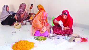 নষ্ট পাপড়ি থেকে অর্গানিক শিল্প