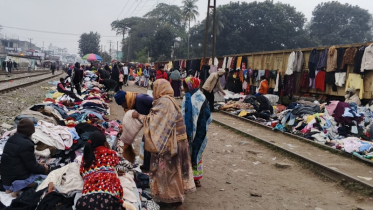 দশ টাকায় উষ্ণতা, সৈয়দপুরে রেললাইনের ধারে ভ্রাম্যমান বাজার