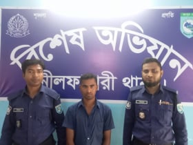 নীলফামারীতে ৯ টি চোরাই গরু সহ এক চোর গ্রেফতার