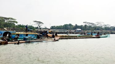 তেঁতুলিয়া নদী থেকে অবৈধ বালু উত্তোলন