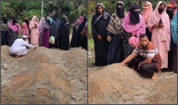 মেয়েকে দাফন করে বাবা এলেন জামাইয়ের কবরে 