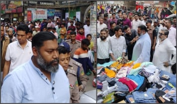 ফুটপাতের হকার উচ্ছেদে ঢাকা টঙ্গী গাজীপুর ময়মনসিংহ মহাসড়কে এমপি রনি