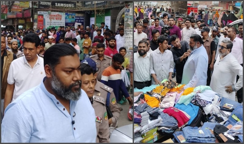 ফুটপাতের হকার উচ্ছেদে ঢাকা টঙ্গী গাজীপুর ময়মনসিংহ মহাসড়কে এমপি রনি