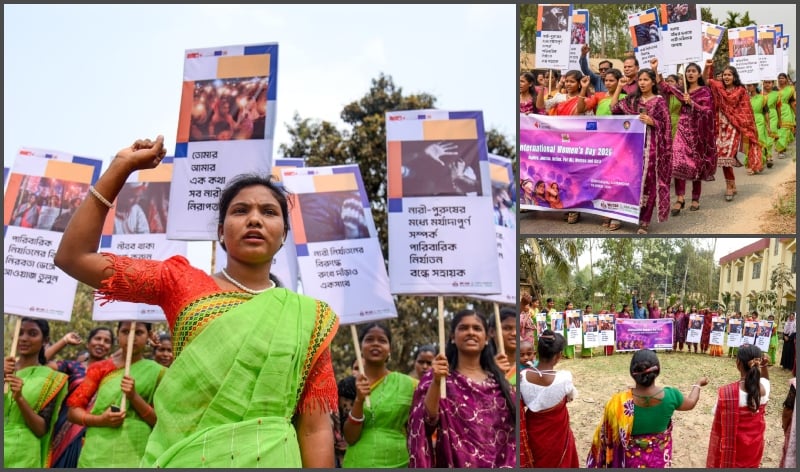 দ্বৈতবৈষম্যের অবসান চান গোবিন্দগঞ্জের সাঁওতাল নারীরা